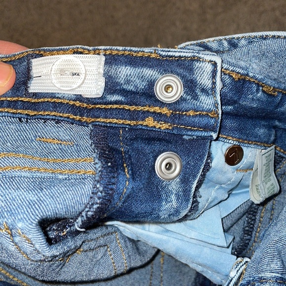 7 for all mankind baby acid wash overall shorts - Picture 6 of 9